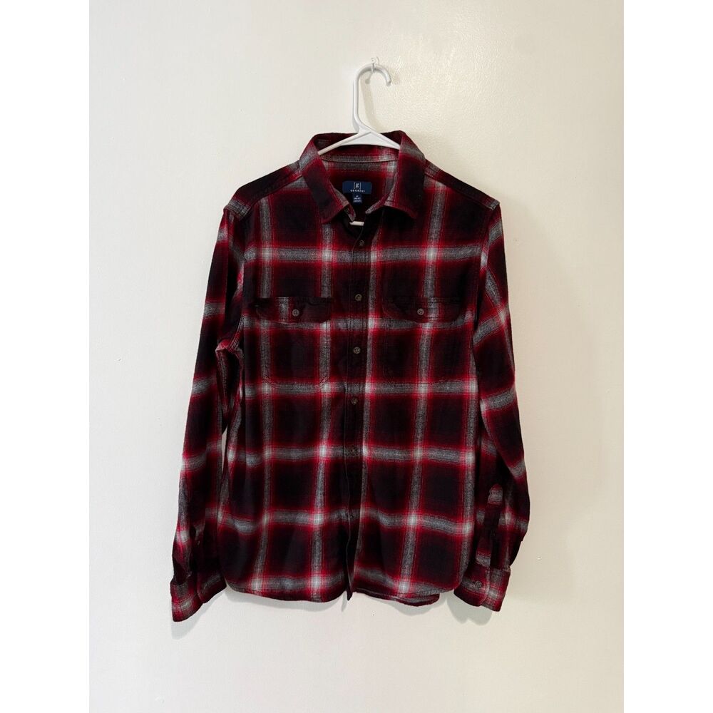 George Black Red White Flannel Size M